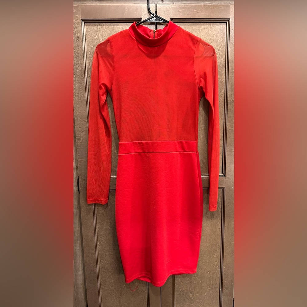 Red Long Sleeve Dress